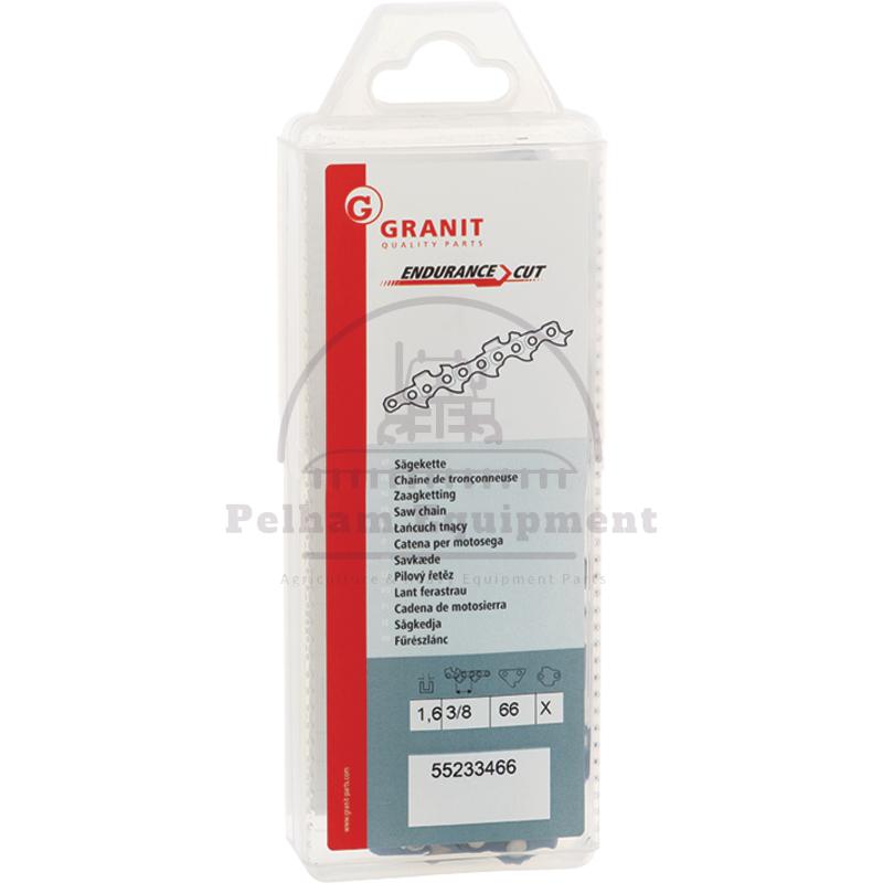 Endurance Cut 3/8" Saw Chain 66DL Half Chisel 1.6mm Safety Link