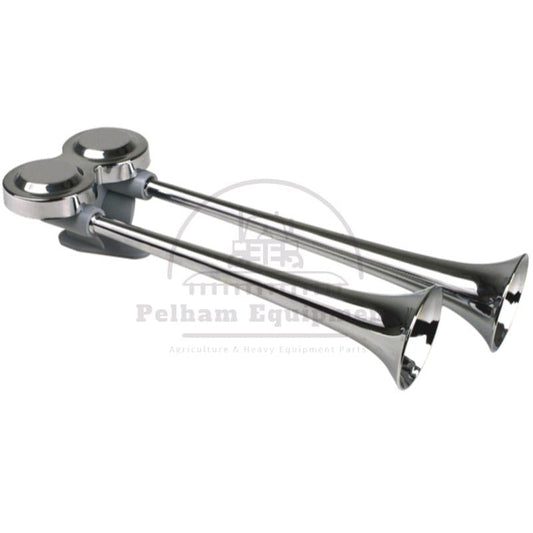 2-Tone Chrome Air Horn, Compressed, Part #12345, Dual Tone