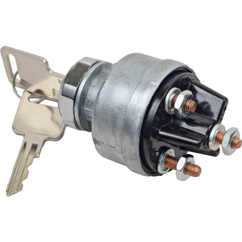 12V Ignition Switch with 4 Terminals, Weather Sealed, 4 Positions