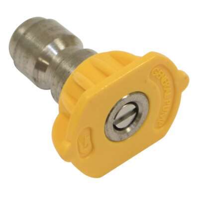 15 Degree Pressure Washer Nozzle, 3.5 Size, Yellow, Stainless Steel Tip