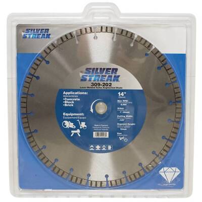 14" Turbo Segmented Blade for Hi-Speed Saws, Laser Welded, Wet/Dry Use