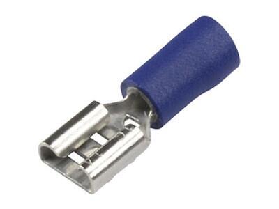 Blue Pre-Insulated Female Spade Terminal 6.3mm, 15A, 300V, 1.5-2.5mm