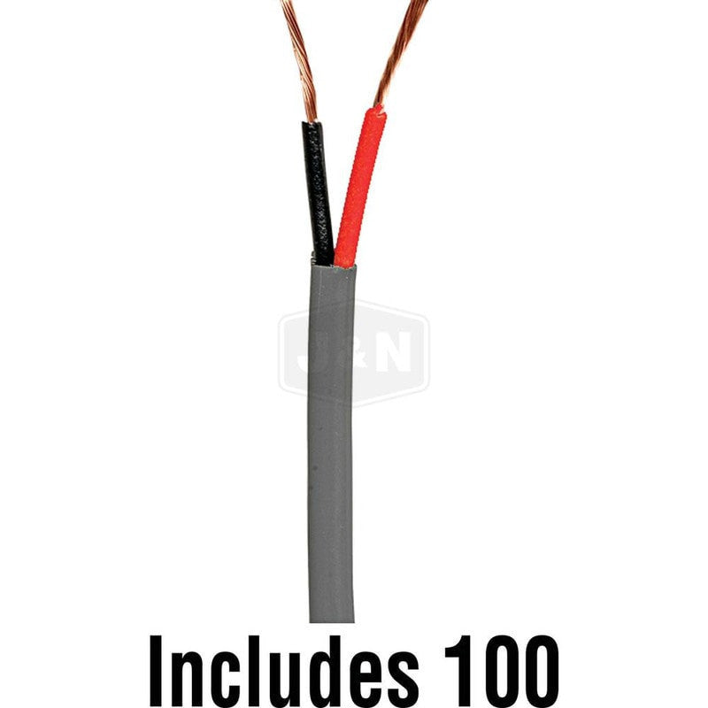 14GA Jacketed Duplex Wire 100ft Black/Red PVC Insulation 2 Wires