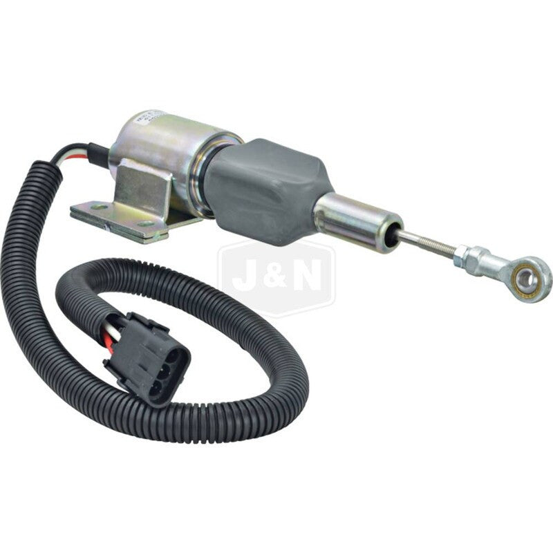 24V Shutdown Solenoid for Cummins, Komatsu, Arrowhead, New, 3 Terminals