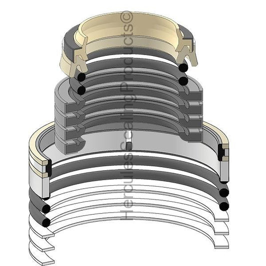 Arm Cylinder Seal Kit for Komatsu PC80MR-3 Excavator 60mm Rod 95mm Bore