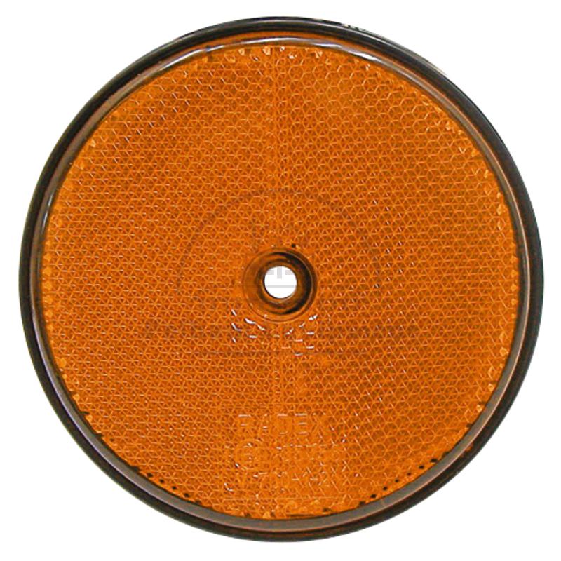 Round Yellow Reflector 85mm with 6mm Hole Impact-Resistant Base
