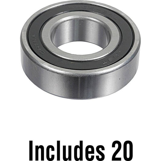 Ball Bearing Case of 20 Double Sealed 6205-2RS 0.984" ID 2.047" OD