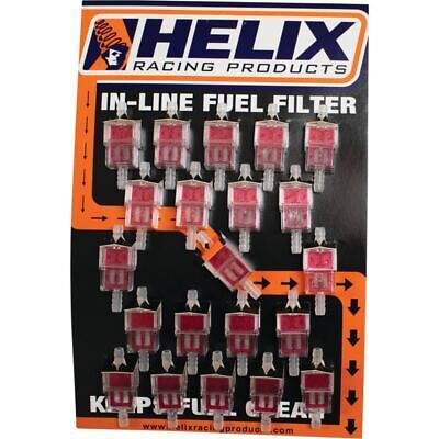 Fuel Filter - Rectangular Stainless Steel Element, Red, 1/4" ID Line