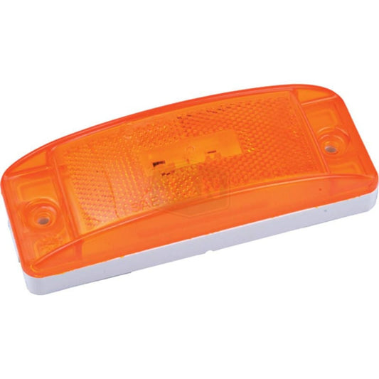 Amber LED Clearance Marker Light, Rectangular, 12V, 5.9" x 2", Turtleback II