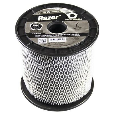 3 lb. 0.080" Silver Trimmer Line - 886' Length, Quiet & Efficient, Gray