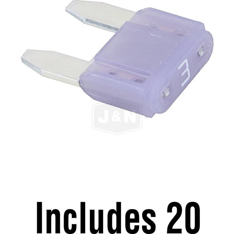 Bladed Fuse 6-36V 3A ATM Series Violet Plastic Body Boxed