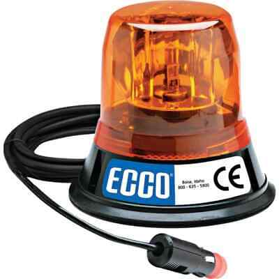 Amber Rotating Beacon Light - Low Profile, Magnet Mount, 12V, 5.2A