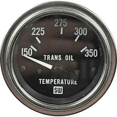 Oil Temperature Gauge 2 1/16" Chrome Bezel Black Face 150-350ï¿½F Lighted