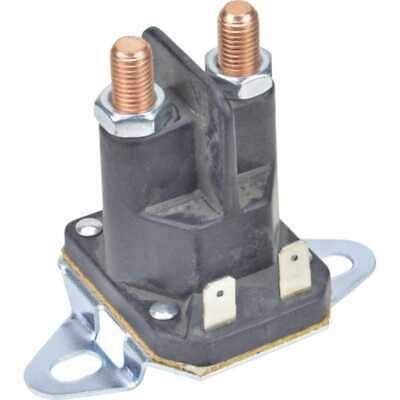 12V 4-Terminal Solenoid, New, Intermittent Duty, Insulated Base, Copper Contacts
