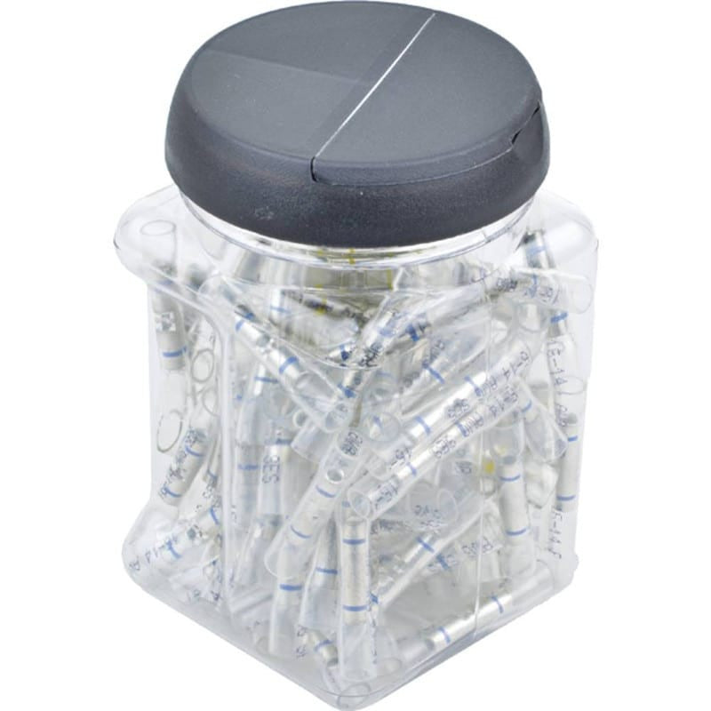 100Pc 16-14 Butt Connectors Jar - Electrical Wiring Terminals