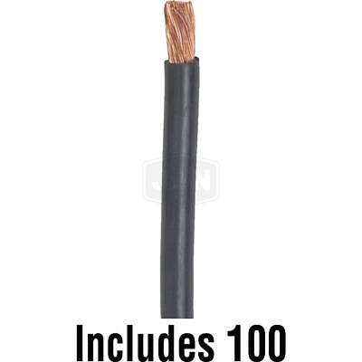 1GA Black Battery Cable - 100mm Length, PVC Insulation, SAE J1127 Certified