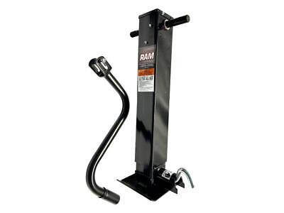 Weld-On 12K Trailer Jack w/ Spring Return Drop Leg & Crank Handle, Steel