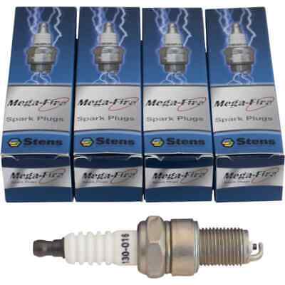 Mega-Fire Spark Plug Set of 4 for Honda, John Deere, Club Car, E-Z-GO