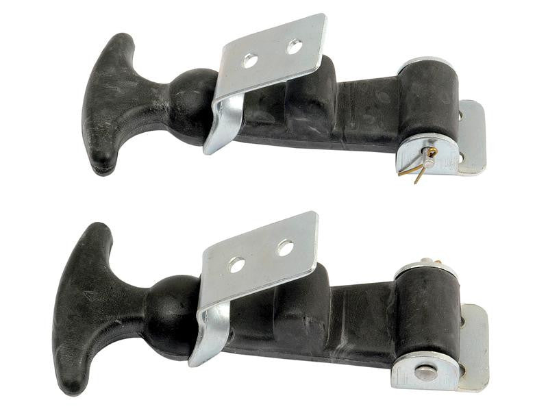 Hood Catch Assemblies 2 pcs. 125mm with Brackets for Massey Ferguson
