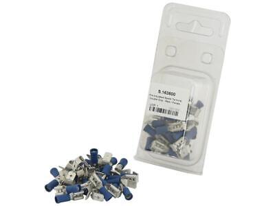 Blue Pre-Insulated Double Grip Female Spade Terminals 6.3mm - 25 pcs
