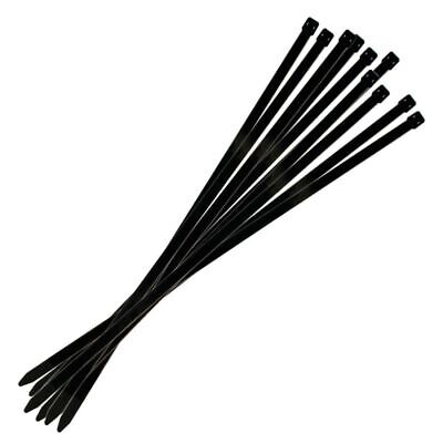 14" Black Plastic Zip Ties - Pack of 10 - Standard Size Fasteners