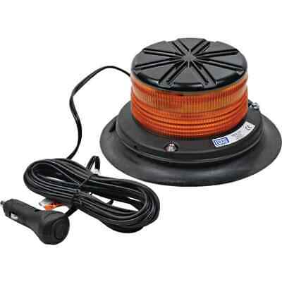 Amber LED Beacon Light with Unique Pulse 8 Flash Pattern - Vacuum Magnet Mount