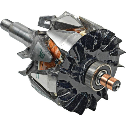 New 12V Rotor Assembly 100A Dual Fans 6202-2RS 8.197" Length 4.240" OD