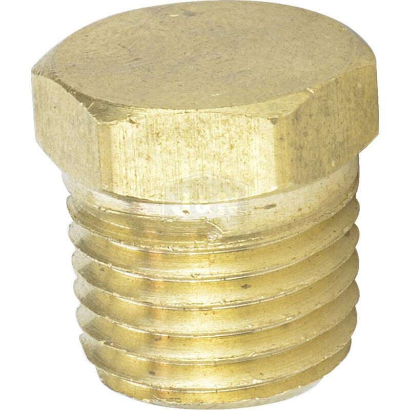Delco Plug for Alternators, Brass 1/4" NPT, 15mm Hex Head, Threaded