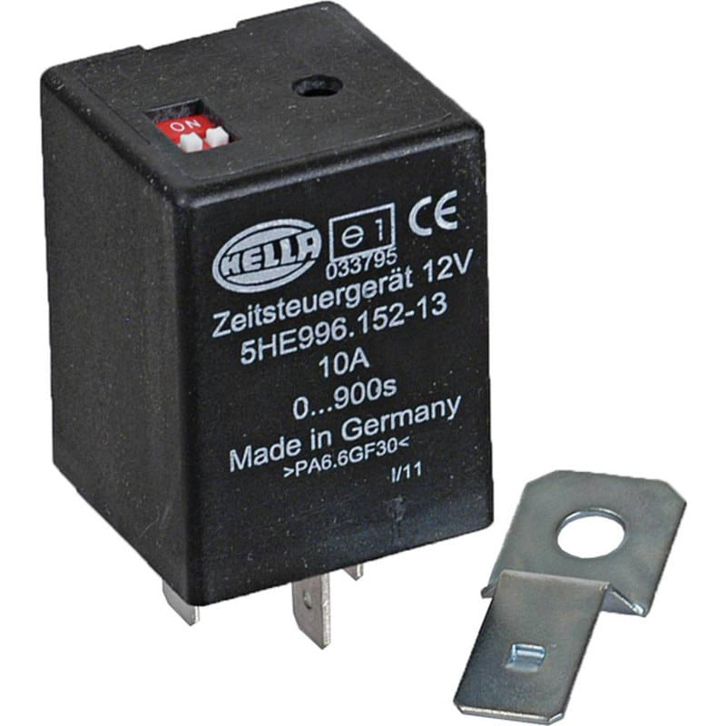 12V Time Delay Relay 5P SPDT Adjustable Delay 0-900s Mounting Bracket