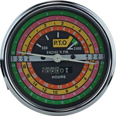Tachometer Speedometer Chrome Bezel White Face for CaseIH SSW0034