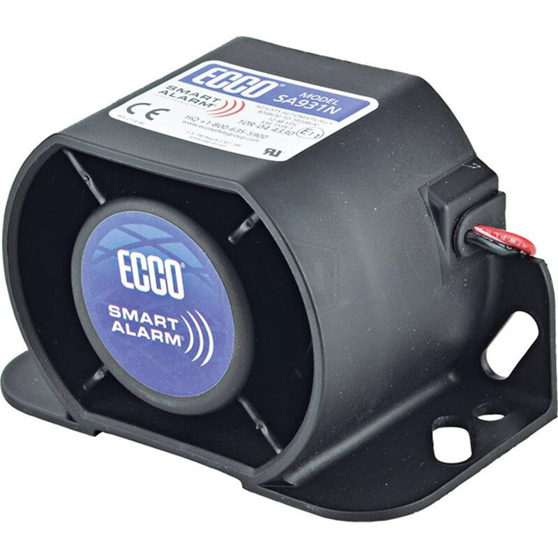 Back-Up Alarm Smart Alarm 82-102dB Adjustable Intensity 12-48V Black