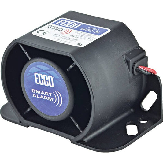 Back-Up Alarm Smart Alarm 82-102dB Adjustable Intensity 12-48V Black