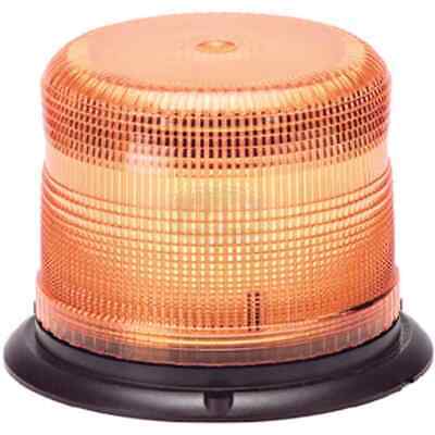Amber Strobe Beacon Light - Low Profile, Flange Mount, Replaceable Source