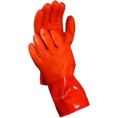 Medium PVC Coated Fleece-Lined Gloves - Warmth & Protection in Cold Weather