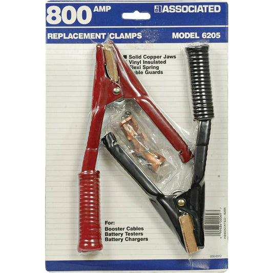 800A Booster Cable Clamp Set - Heavy Gauge Copper Jaws, Insulated Handles