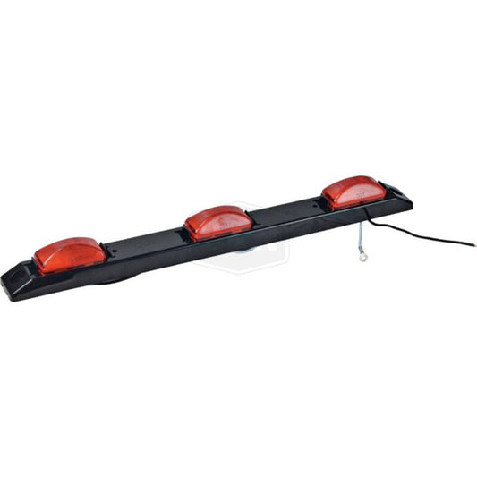 17" Red Clearance Marker Light Bar, Incandescent, 12V, Snap-on Lamps