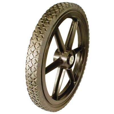 16" High Wheel Semi-Pneumatic Tire 6 Spoke Black Diamond Tread