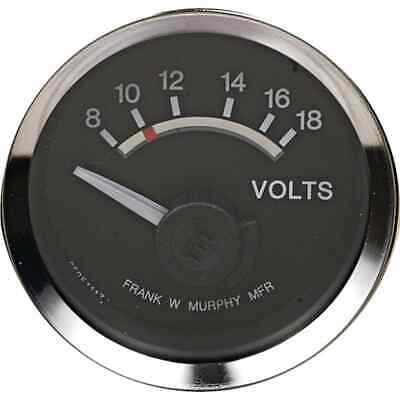 12V Voltmeter Gauge 2 1/16" Lighted Adjustable Limiter with Bracket