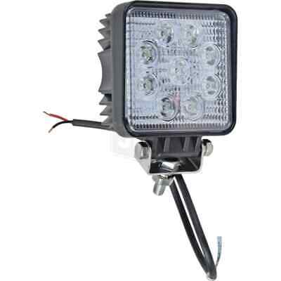 LED Flood Work Light 1000 Lumens 12/24V Square Polycarbonate Lens 27W