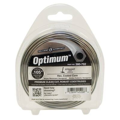 30' Trimmer Line 0.105" Hex Shape Gray Clamshell - Premium Clean Cut