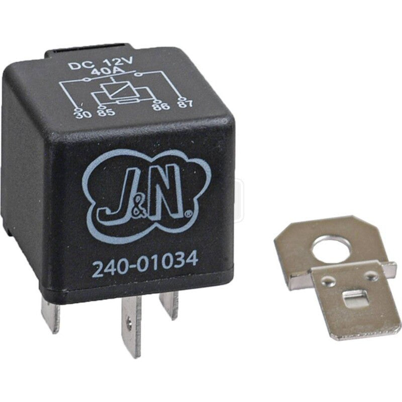 Mini Relay 4 Terminals 12V 40A SPST Continuous Duty with Mounting Bracket