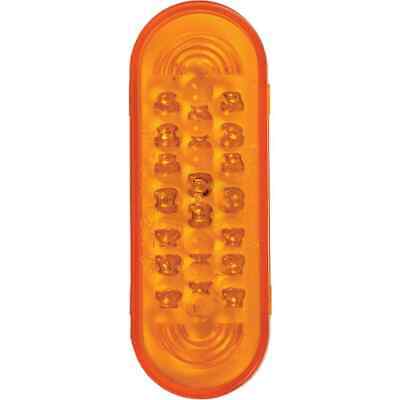Amber LED Directional Emergency Light - 5" Oval, Permanent Mount, 12V