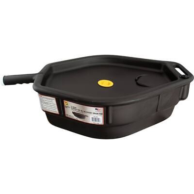 15 Quart Oil Drain Pan - Easy Pour, Large Opening, Chemical Resistant