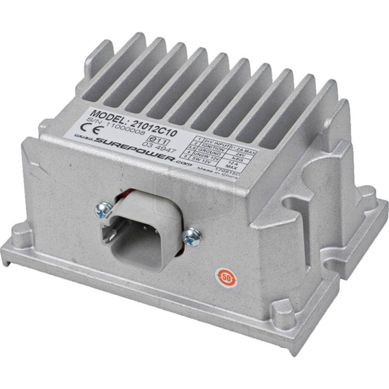 12A 24V to 12V Power Converter, 6-Pin Deutsch Connector, RoHS Compliant