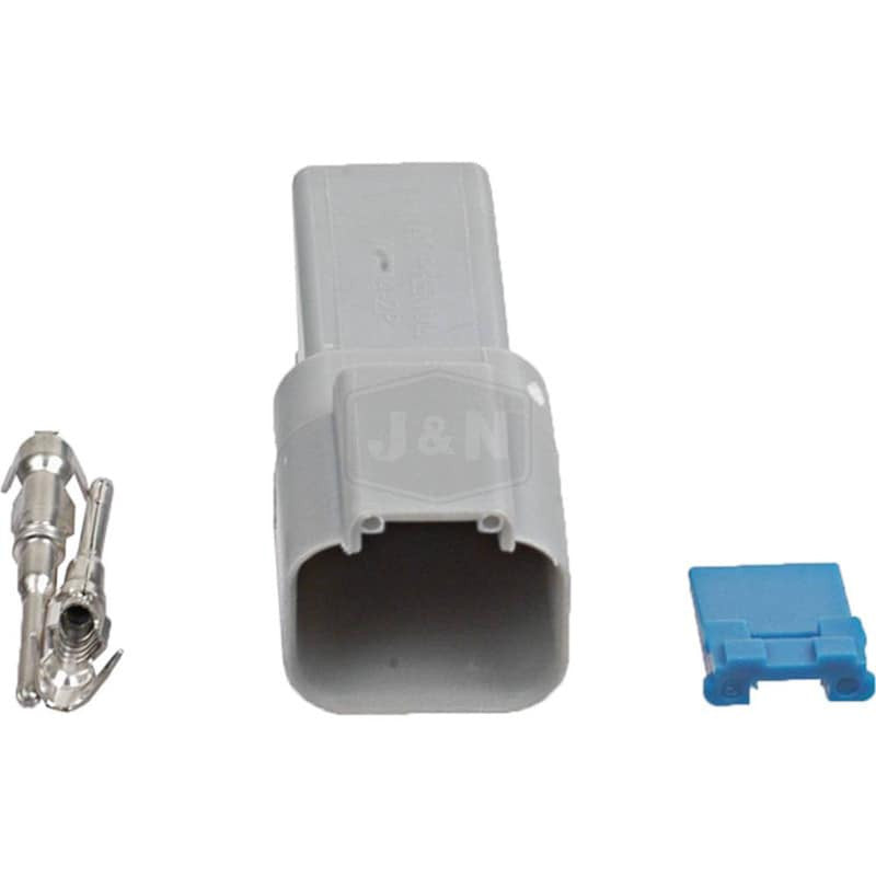 2 Way Female AT Housing Kit, 14-16 Gauge, Weather Sealed, Includes Terminals