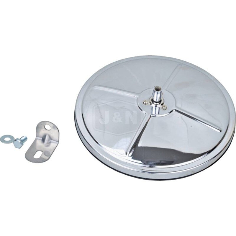 8" Chrome Convex Mirror with Center-Mount Ball-Stud, Round, Non-Heated
