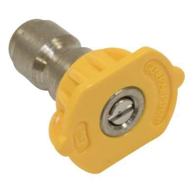 15 Degree Pressure Washer Nozzle 4.5 Size Yellow Stainless Steel Tip 1/4"