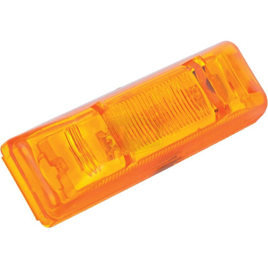 Amber LED Clearance Marker Light, Rectangular, 12V, 3.8" x 1.2"