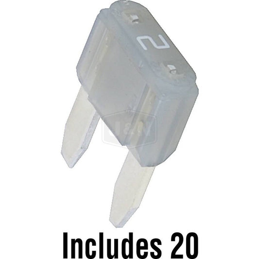 Bladed Fuse 2A 6-36V ATM Series Gray Plastic Body - Boxed