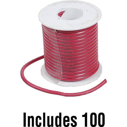 20GA Primary Wire Red 100' Spool PVC Insulation SAE J1128 GPT Wire